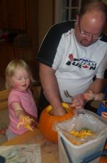 Hannah and the pumpkin