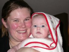 Kate out of the bath