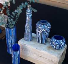 blue vases