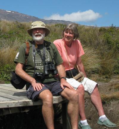 Hein en Wil op Ruapehu