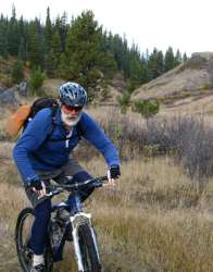 Hein on mnt bike